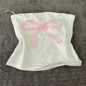 Edikted White Top with Pink Label